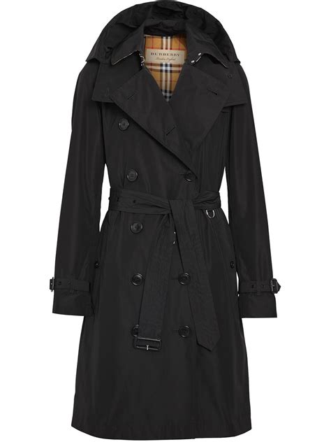 burberry kensington hooded double breasted trench coat|Burberry trench coat measurement chart.